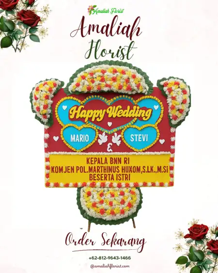 Papan Bunga Pernikahan Delodberawah